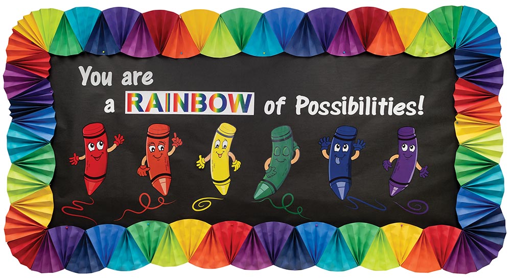 rainbow of possibilities bulletin board