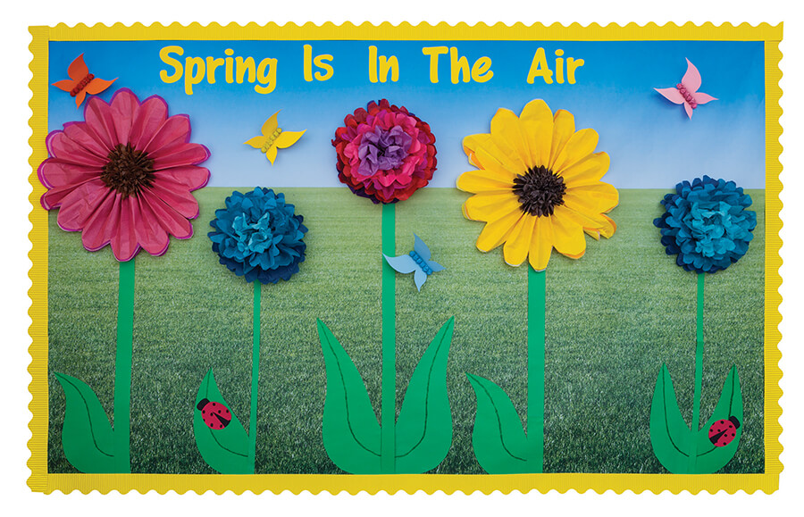 spring is in the air flower bulletin board