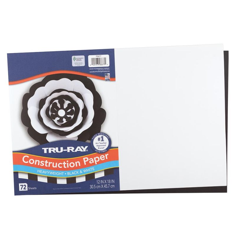 Tru-Ray® Construction Paper - Black & White Assortment