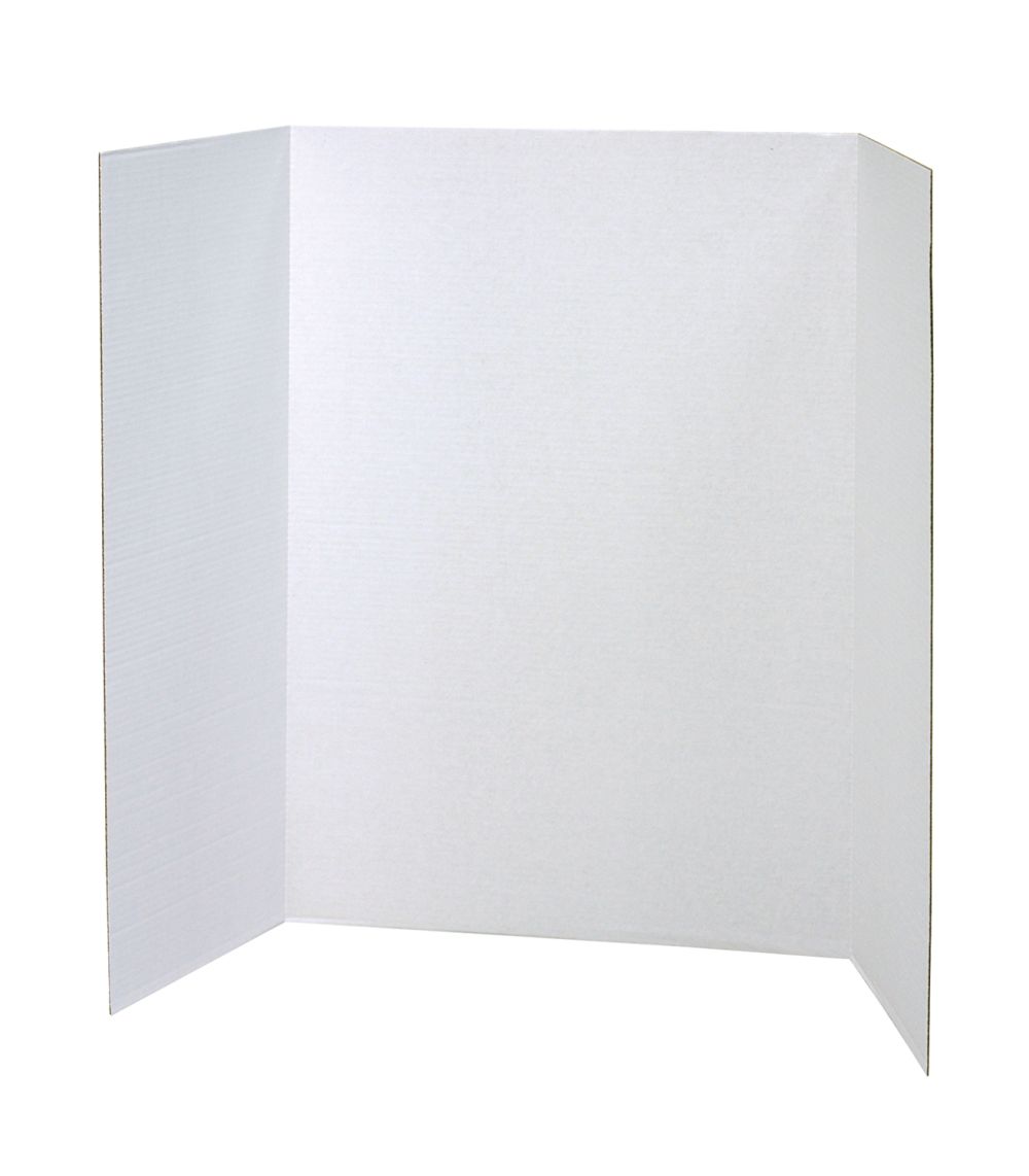 Pacon PAC3861 White Foam Presentation Boards; Tri-fold, 0.18 foam