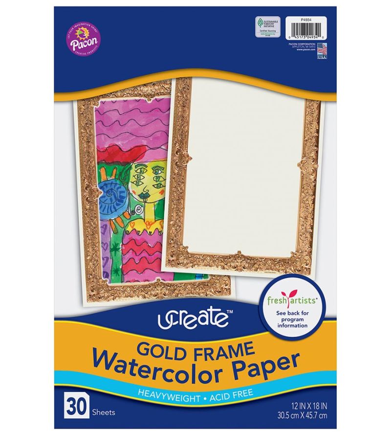 UCreate® Gold Frame Watercolor Paper