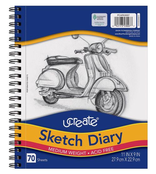 8x 6ins No Paints Justgosketching Kit Handcrafted 40 P Age Sketchbook  Optional Case 