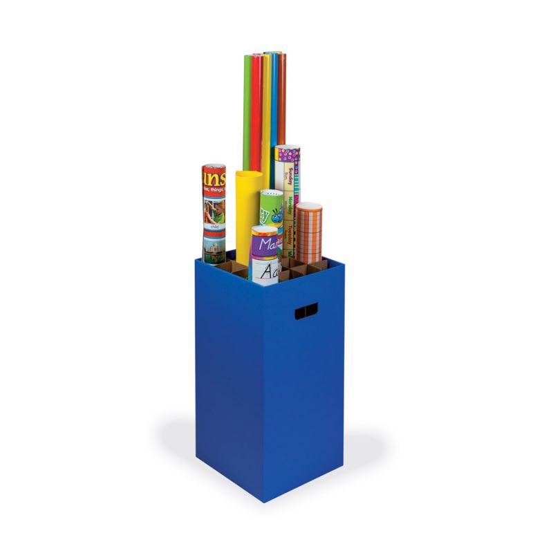 Classroom Keepers Poster & Roll Storage, Blue, 24"H x 121/4"W x 121/4