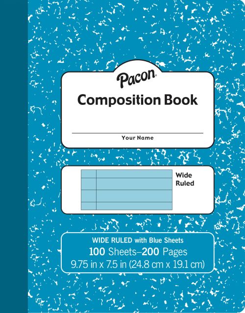 Junior Composition Book 100 Sheets Each Pacon 6-pack Black Marvle A5 Notebook 