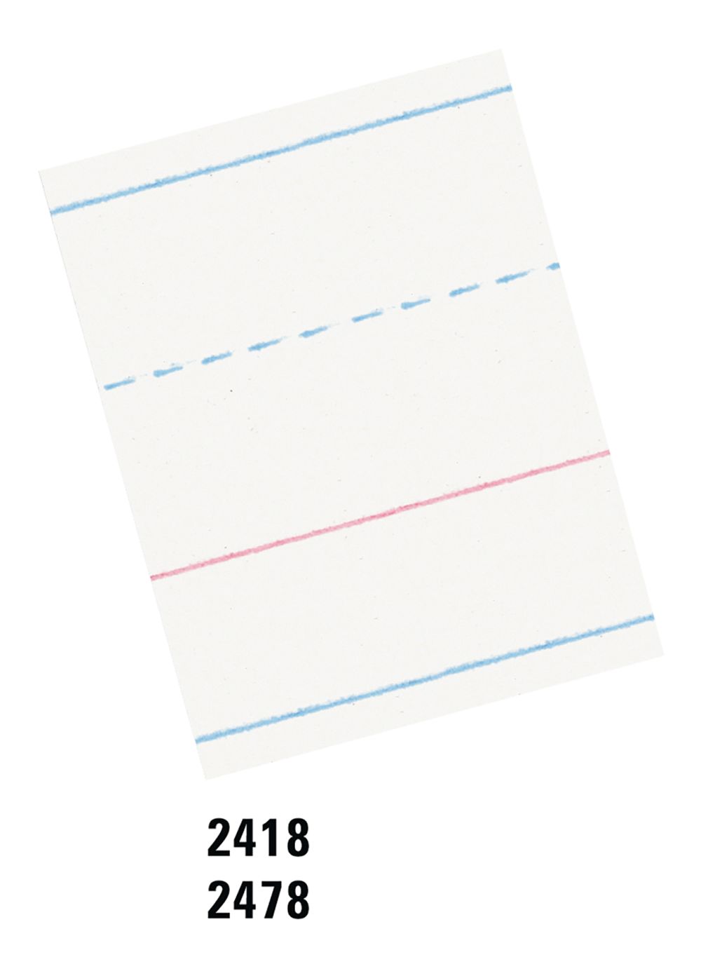 Multi-Program Handwriting Paper, 1/2 Ruled (Short Way), White, 10-1/2 x  8, 500 SheetsPer Pack, 2 Packs