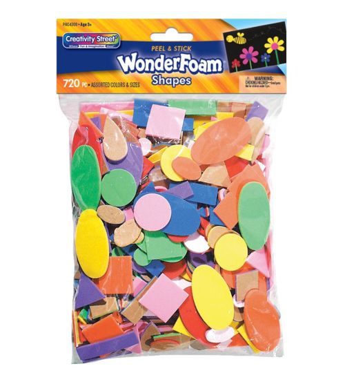 Self Adhesive Assorted Foam Shapes for Children Craft in Different