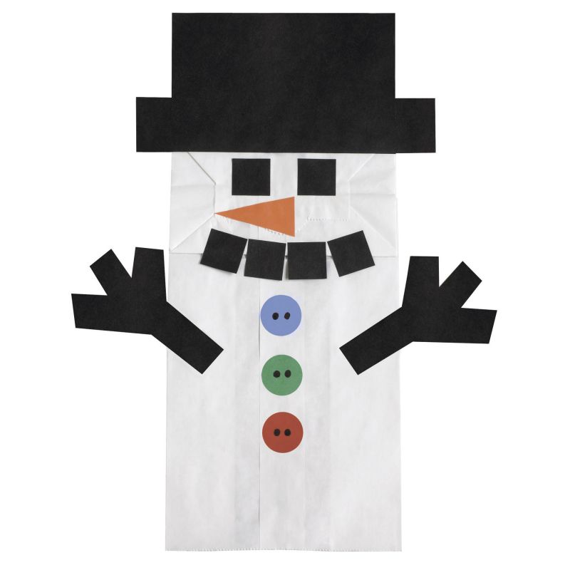 Snowman Paper Bag Puppet