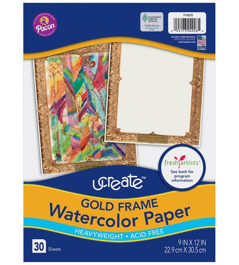 UCreate® Gold Frame Watercolor Paper