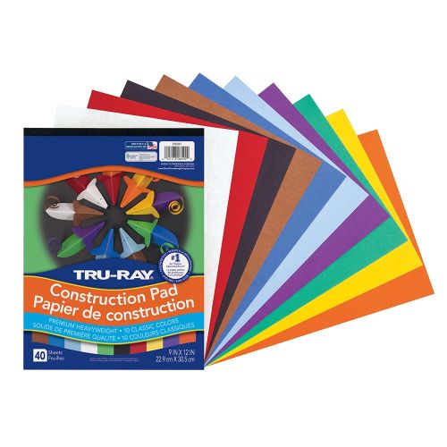 Construction Paper Bulk Lightweight 9 x 12 Construction Paper Assorted  Colors for Kids Color Art Paper Multicolor 40 Sheets Per Pack (40 Sheets)