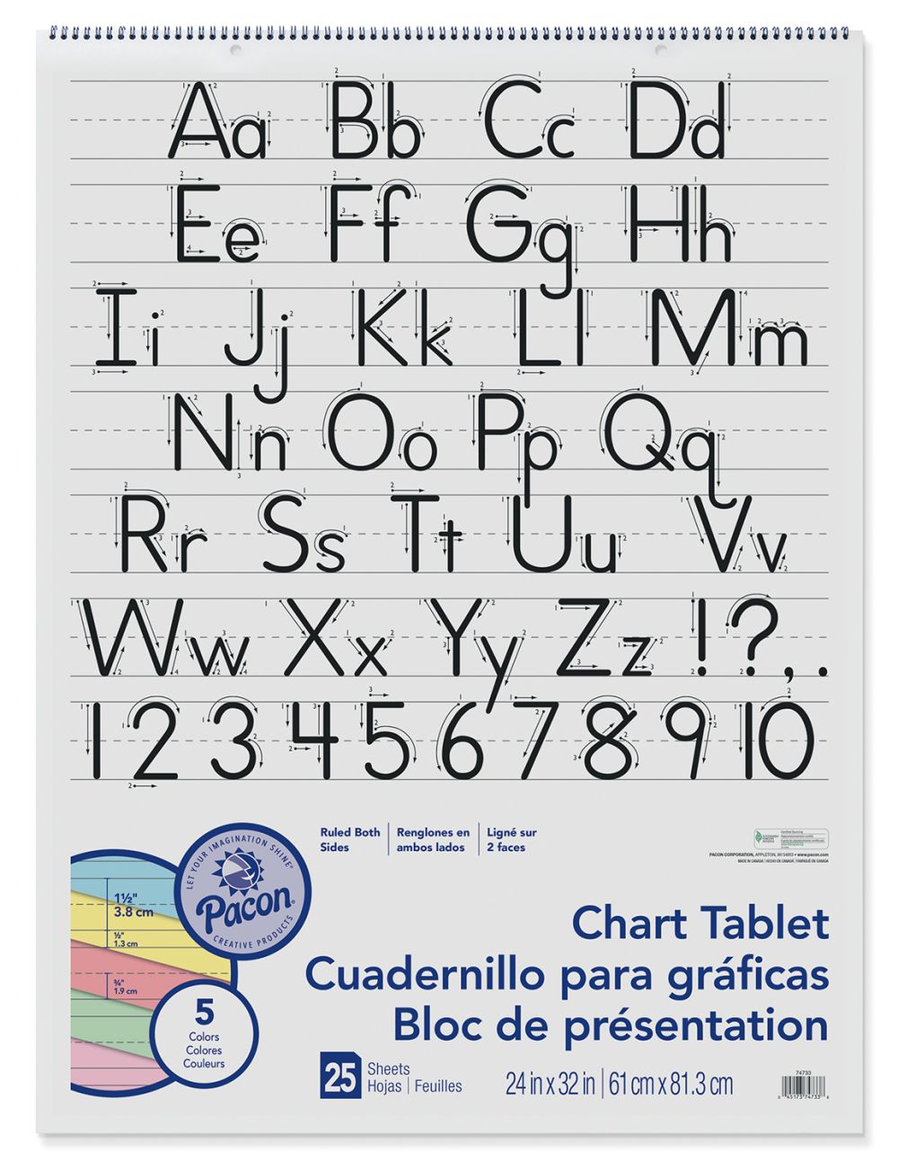 Colored Paper Chart Tablet - Pacon Creative Products
