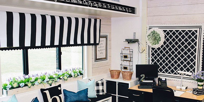 black and white classroom from schoolgirl style