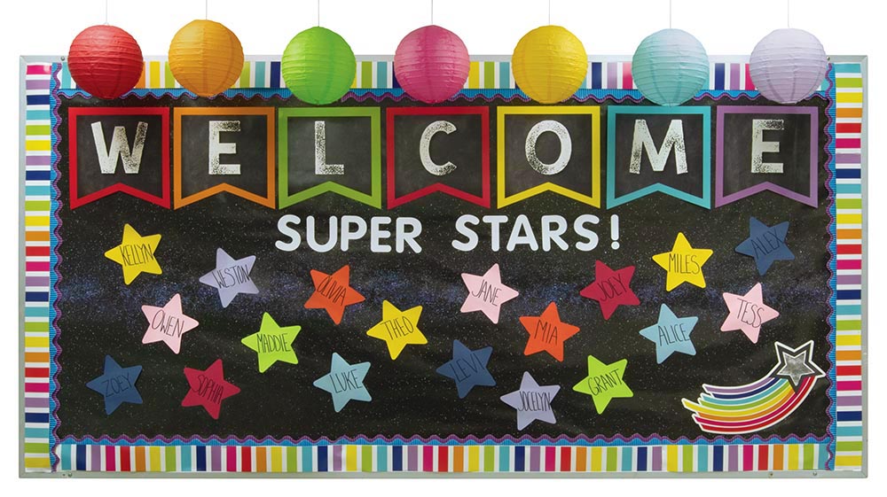 galaxy star rainbow bulletin board