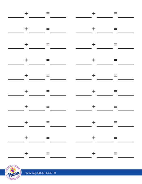 free template addition practice