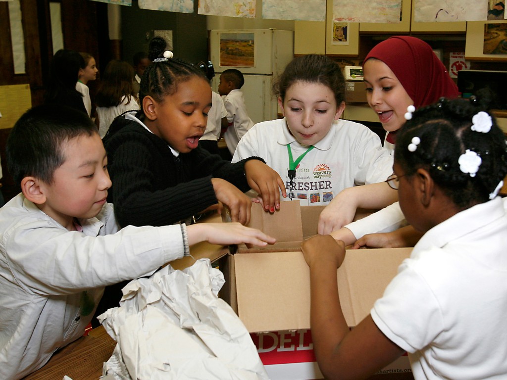 Hancock Kids Opening Art Supplies