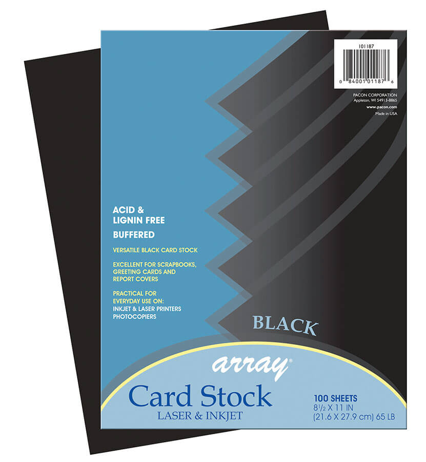 Black Cardstock in Paper 