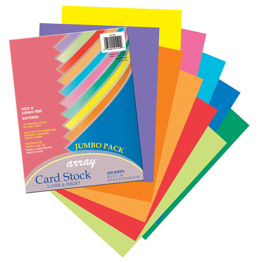 Card Stock Bold 10 Colors 250 sheets - Pacon Creative Products