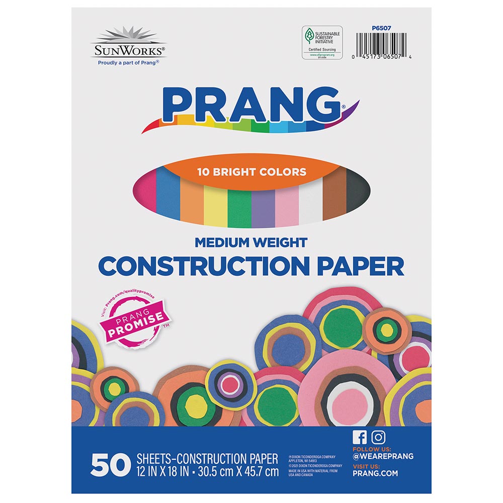 Pacon SunWorks® Construction Paper, Light Green, 12x18, PK300