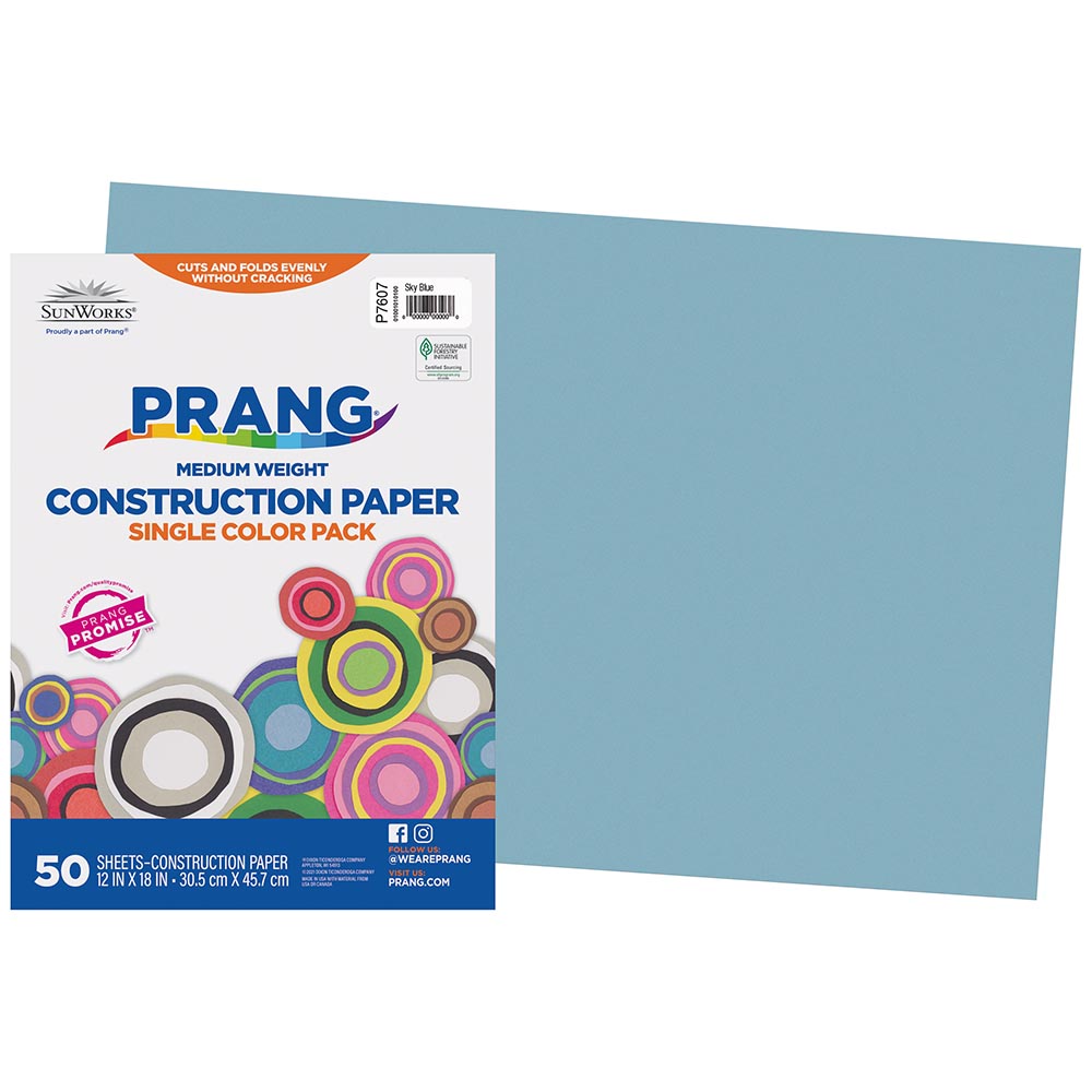 Pacon 12 x 18 Construction Paper, Orange, 50 Sheets/Pack, 5/Pack  (17126-PK5)