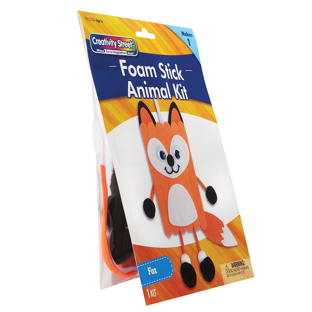 Coloured Animal Funky Craft Foam Shapes Kids Easy Stick Pack of
