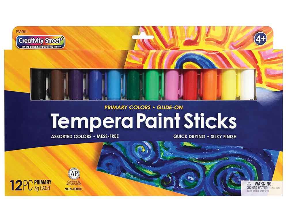 Glide-On Tempera Paint Sticks - Pacon Creative Products