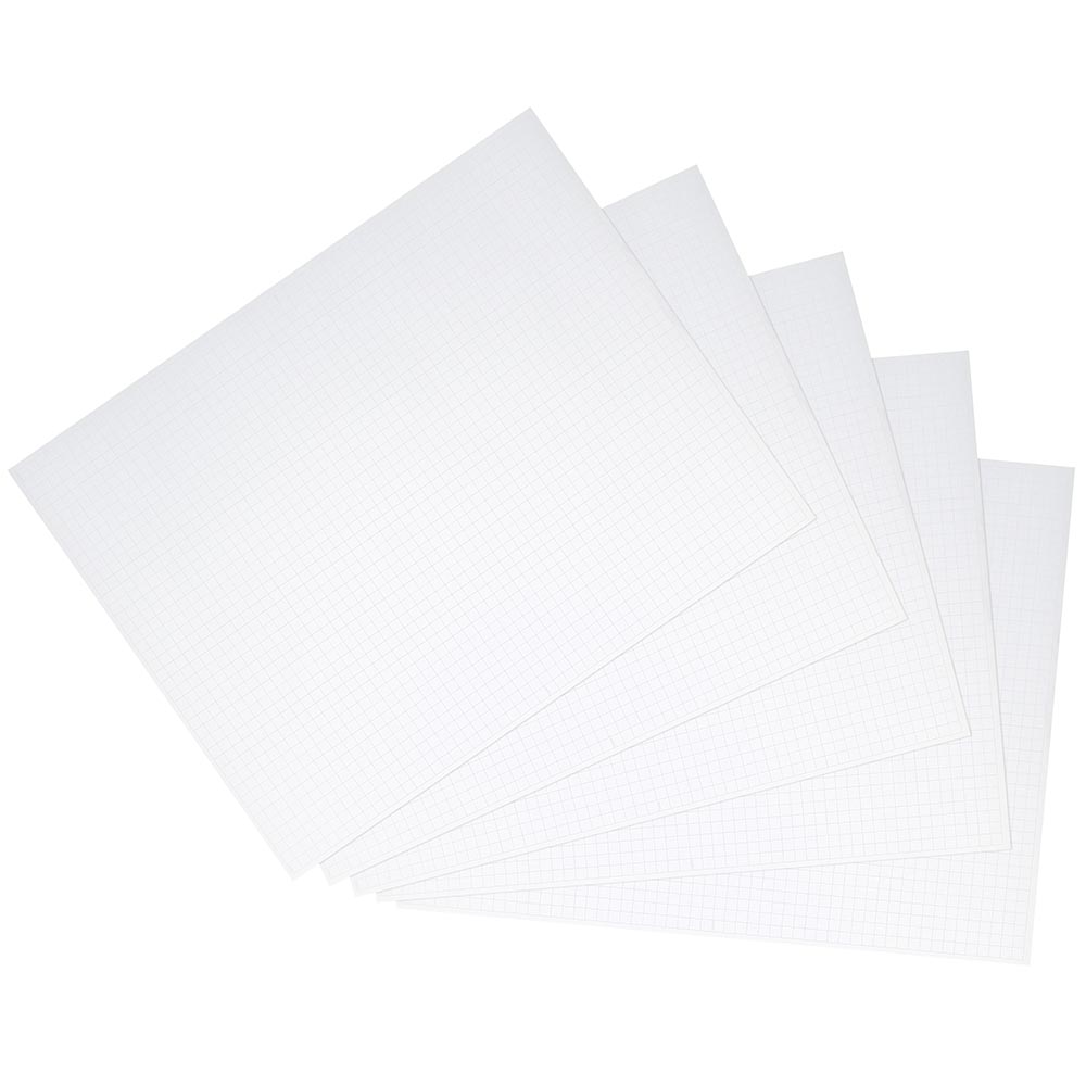 Ghostline, Grid Line Foam Core Board, 22 x 28 Inches, White, 1 Piece, Mardel