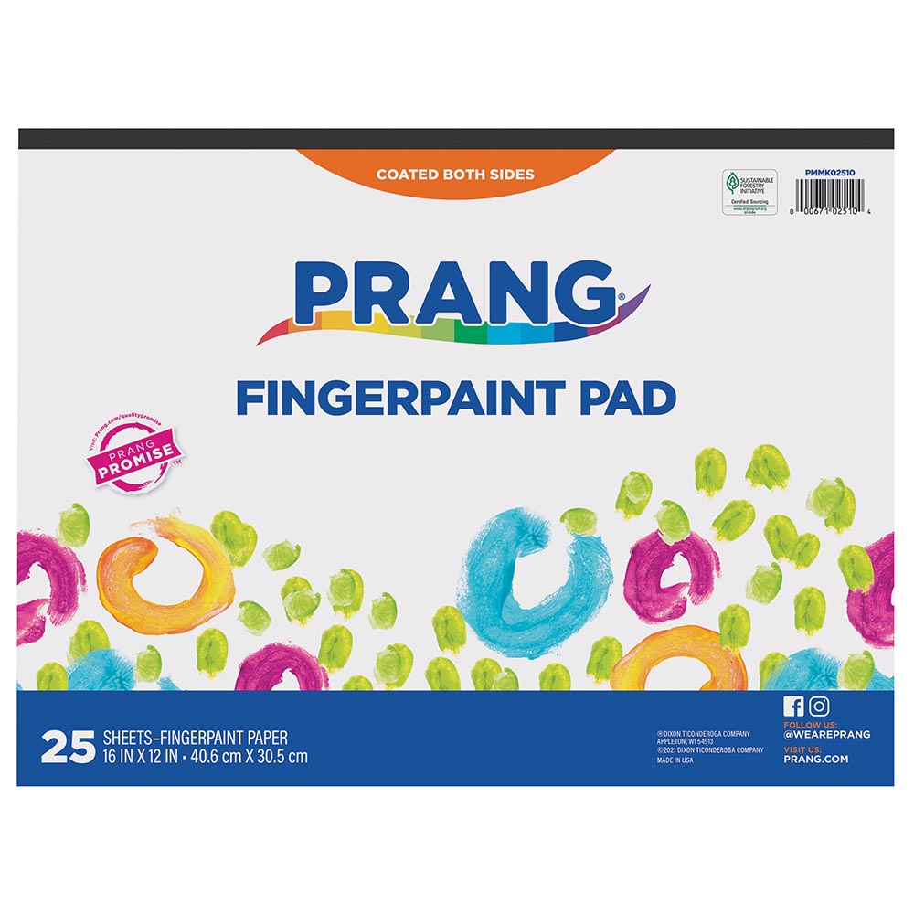 Kids Finger Paint Paper Pad, 12 x 16, 25 Sheets - Pack of 2